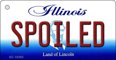 Spoiled Illinois State License Plate Tag Key Chain KC-10303