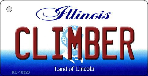 Climber Illinois State License Plate Tag Key Chain KC-10323