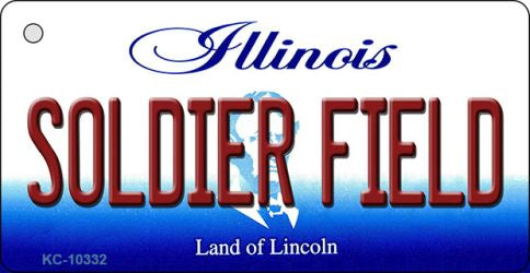Soldier Field Illinois State License Plate Tag Key Chain KC-10332