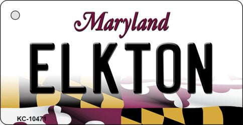 Elkton Maryland State License Plate Tag Key Chain KC-10471