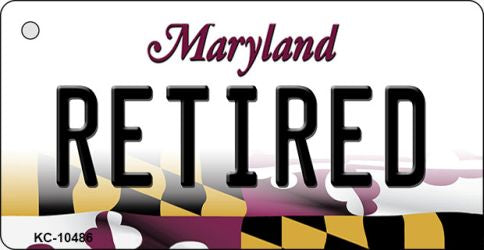 Retired Maryland State License Plate Tag Key Chain KC-10486