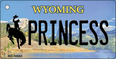 Princess Wyoming State License Plate Tag Key Chain KC-10553
