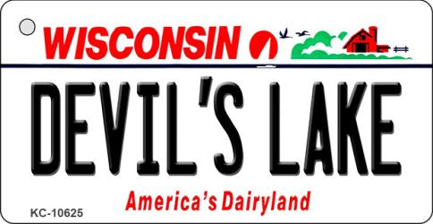 Devils Lake Wisconsin License Plate Tag Novelty Key Chain KC-10625