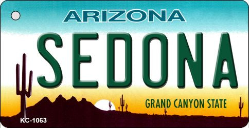 Sedona Arizona State License Plate Tag Key Chain KC-1063