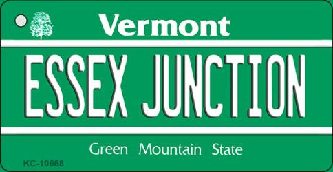 Essex Junction Vermont License Plate Tag Novelty Key Chain KC-10668