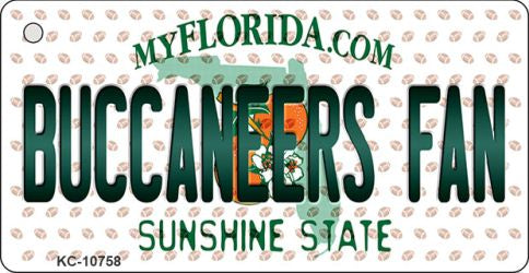 Buccaneers Fan Florida State License Plate Tag Key Chain KC-10758