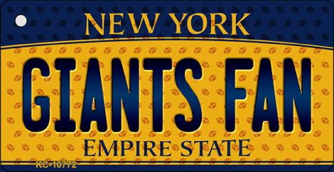 Giants Fan New York State License Plate Tag Key Chain KC-10772
