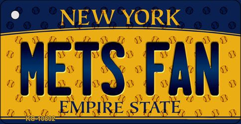 Mets Fan New York State License Plate Tag Key Chain KC-10802