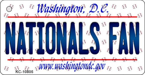 Nationals Fan Washington DC State License Plate Tag Key Chain KC-10805