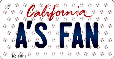 A's Fan California State License Plate Tag Key Chain KC-10811