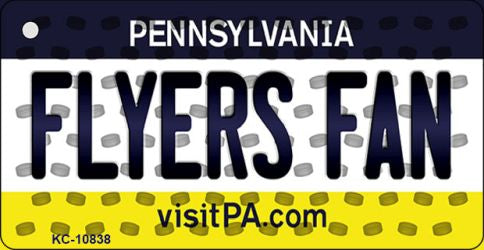 Flyers Fan Pennsylvania State License Plate Tag Key Chain KC-10838