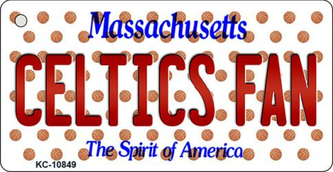 Celtics Fan Massachusetts State License Plate Tag Key Chain KC-10849