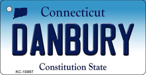 Danbury Connecticut State License Plate Tag Key Chain KC-10897