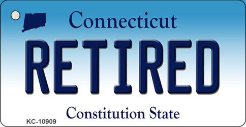Retired Connecticut State License Plate Tag Key Chain KC-10909