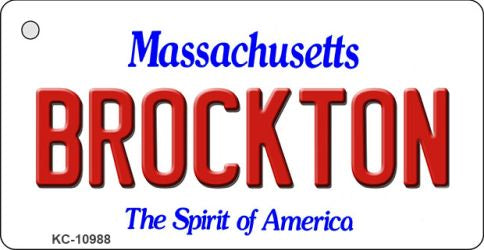 Brockton Massachusetts State License Plate Tag Key Chain KC-10988