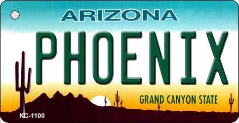 Phoenix Arizona State License Plate Tag Key Chain KC-1100