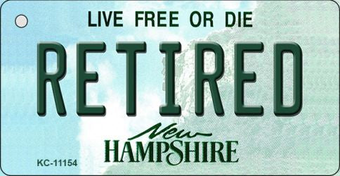 Retired New Hampshire State License Plate Tag Key Chain KC-11154