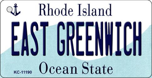 East Greenwich Rhode Island License Plate Tag Novelty Key Chain KC-11190