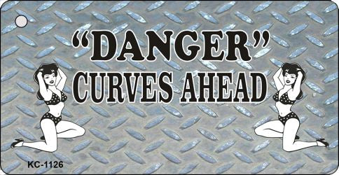 Curves Ahead Novelty Aluminum Key Chain KC-1126