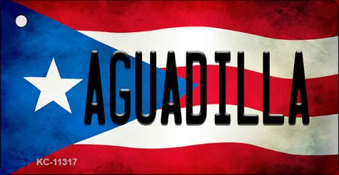 Aguadilla Puerto Rico State Flag Novelty Metal Key Chain KC-11317