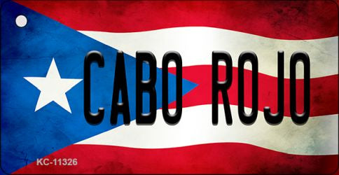 Cabo Rojo Puerto Rico State Flag Novelty Metal Key Chain KC-11326