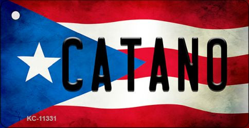 Catano Puerto Rico State Flag Novelty Metal Key Chain KC-11331