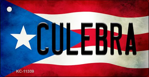 Culebra Puerto Rico State Flag Novelty Metal Key Chain KC-11339