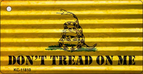 Dont Tread On Me Corrugated Novelty Metal Key Chain KC-11810