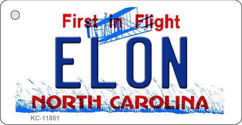 Elon North Carolina Novelty Metal Key Chain KC-11851