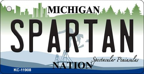 Michigan Spartan Novelty Metal Key Chain KC-11908