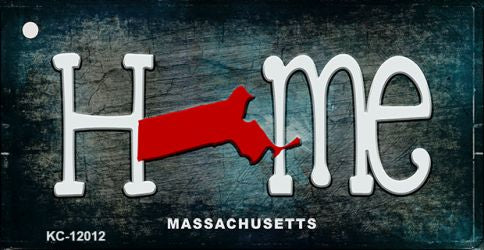 Massachusetts Home State Outline Novelty Key Chain KC-12012