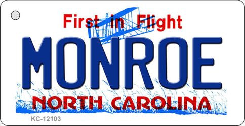 Monroe North Carolina State Novelty Metal Key Chain KC-12103