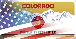 Colorado with American Flag Novelty Metal Key Chain KC-12463