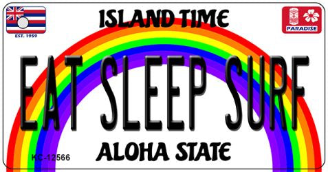 Eat Sleep Surf Novelty Metal Key Chain KC-12566