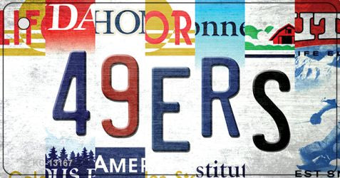 49ers Strip Art Novelty Metal Key Chain KC-13167