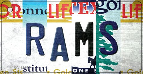 Rams Strip Art Novelty Metal Key Chain KC-13177