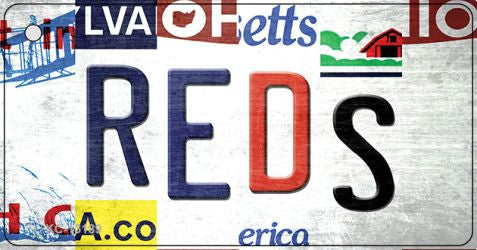 Reds Strip Art Novelty Metal Key Chain KC-13189