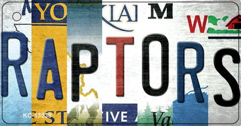 Raptors Strip Art Novelty Metal Key Chain KC-13238