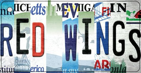 Red Wings Strip Art Novelty Metal Key Chain KC-13262