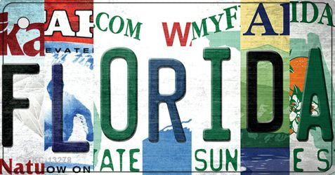 Florida Strip Art Novelty Metal Key Chain KC-13278