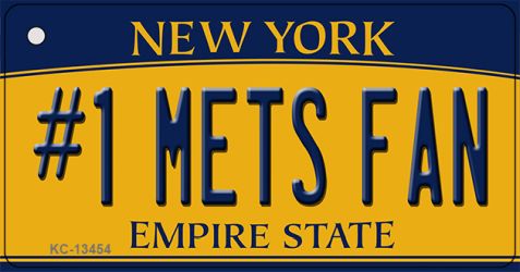 Number 1 Mets Fan Novelty Metal Key Chain KC-13454