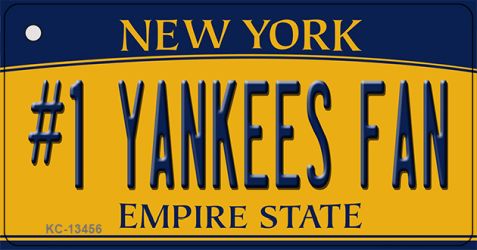 Number 1 Yankees Fan Novelty Metal Key Chain KC-13456