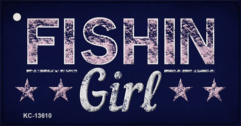 Fishin Girl Novelty Metal Key Chain KC-13610