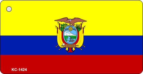 Ecuador Flag Novelty Aluminum Key Chain KC-1424