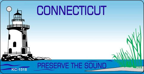 Connecticut State Blank Novelty Metal Key Chain KC-1518
