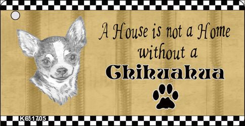 Chihuahua Pencil Sketch Novelty Metal Key Chain KC-1705