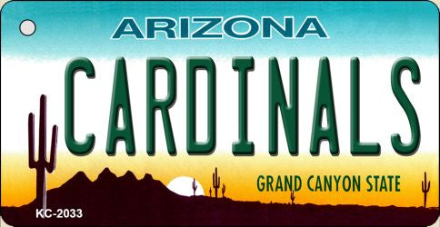 Cardinals Arizona State License Plate Tag Key Chain KC-2033