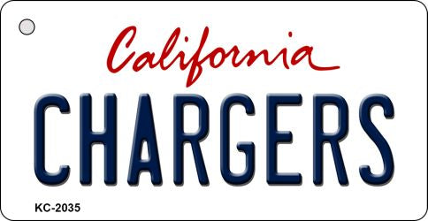 Chargers California State License Plate Tag Key Chain KC-2035