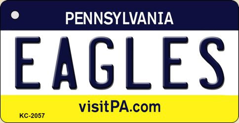 Eagles Pennsylvania State License Plate Tag Key Chain KC-2057