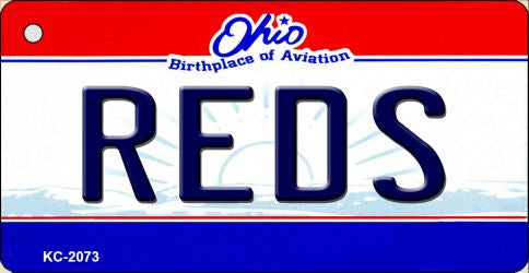 Reds Ohio State License Plate Tag Key Chain KC-2073